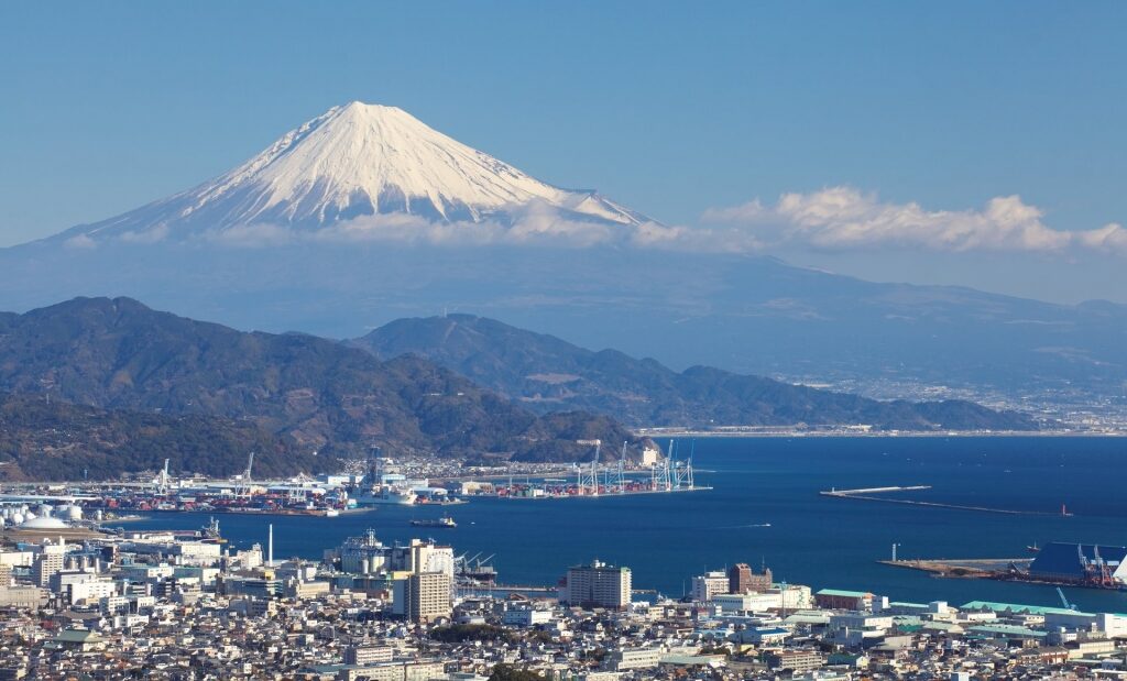 Beautiful landscape of Japan including Mt Fuji