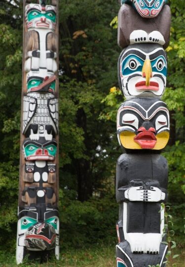 Totem poles in Vancouver