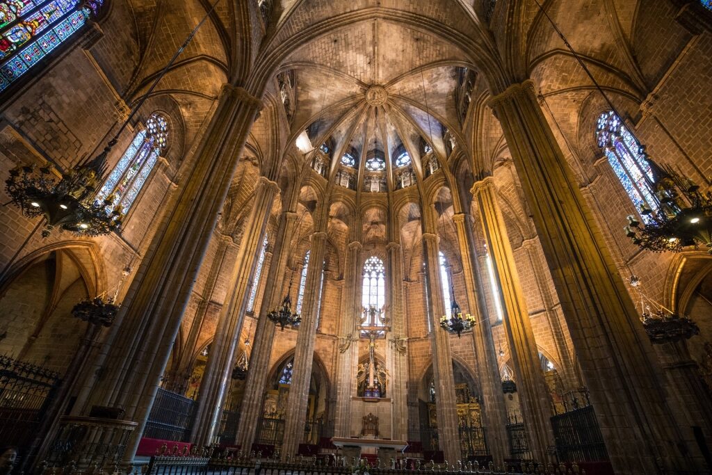 Beautiful interior of Barcelona Cathedral