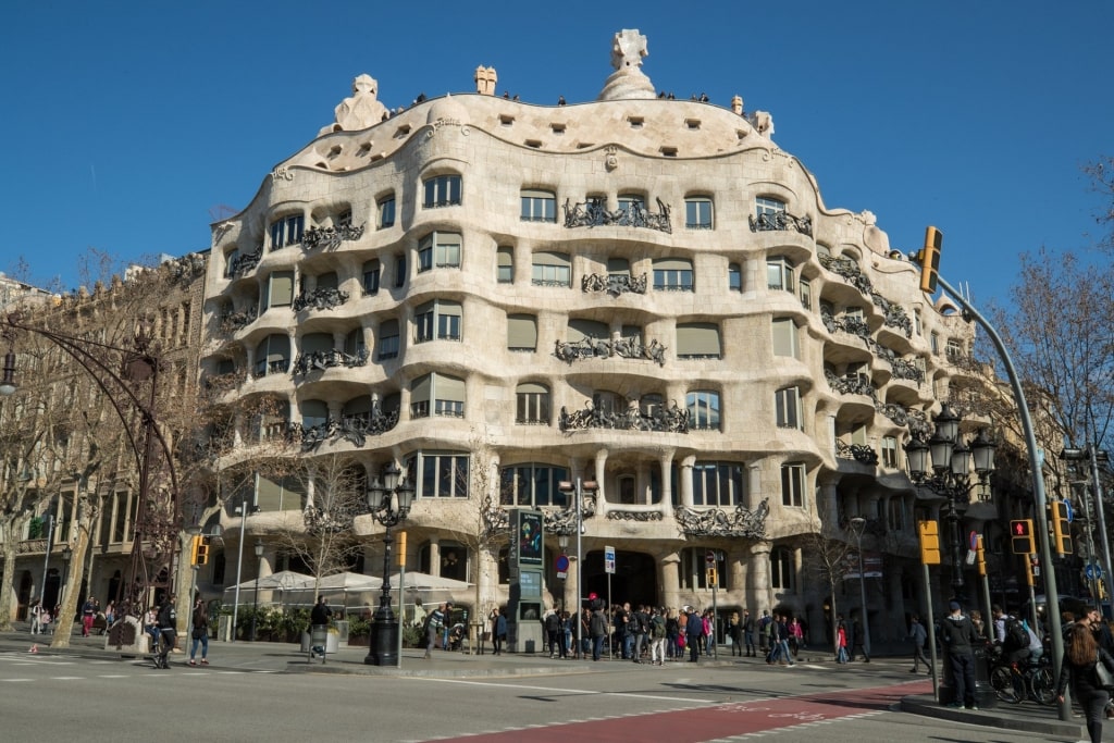 Beautiful architecture of Casa Mila, Barcelona