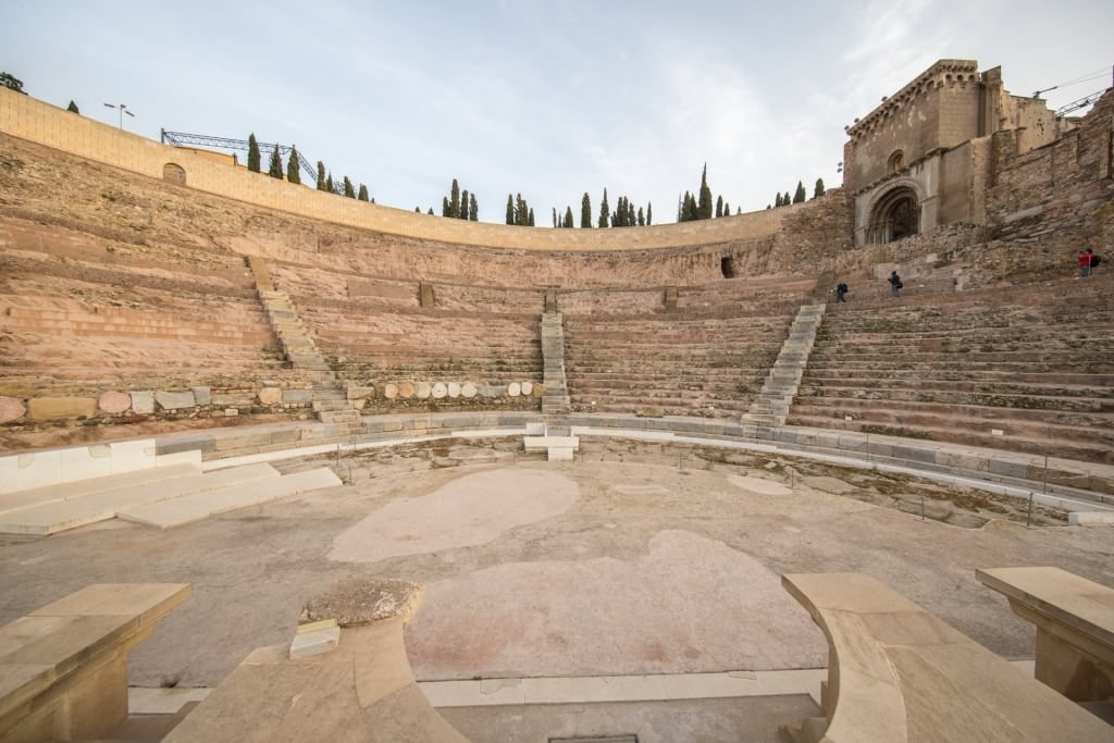 Historic Roman theater in Cartagena, Spain