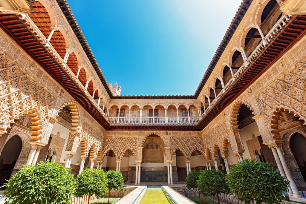 Andalusian architecture of Royal Alcazar, Spain