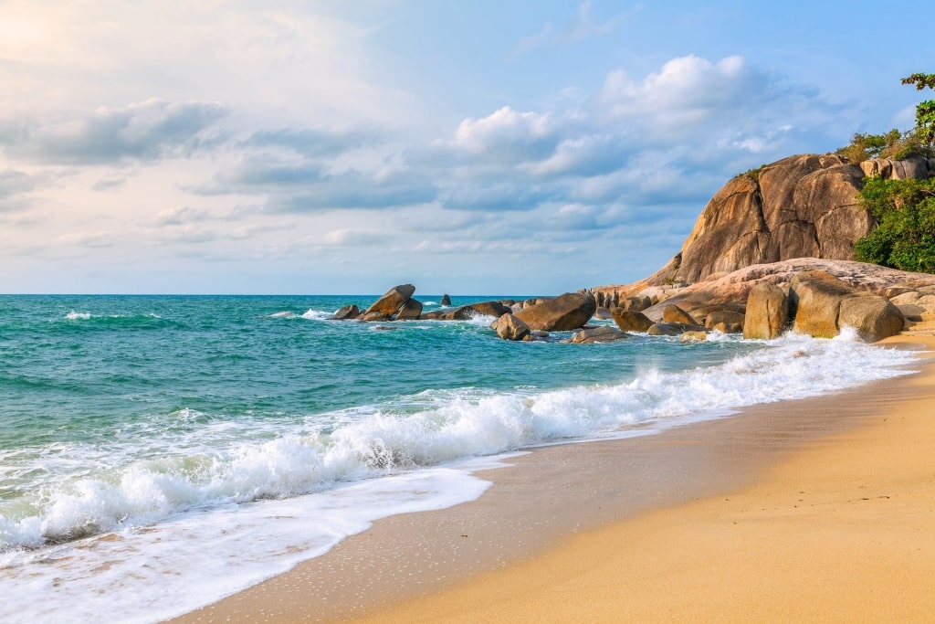 Beautiful rock formation in Lamai Beach, one of the best beaches in Southeast Asia