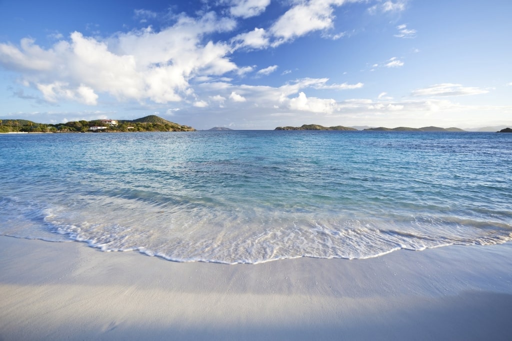 Beautiful shoreline of Sapphire Beach