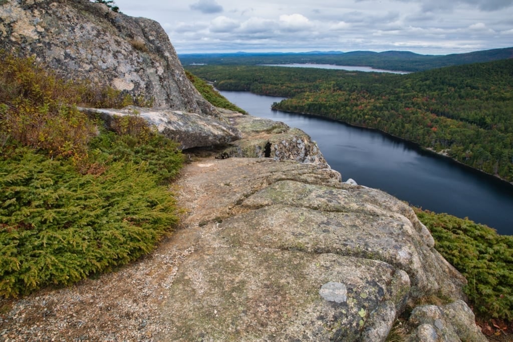 View from the cliff of Beech Mountain Trail, one of the best hikes in New England