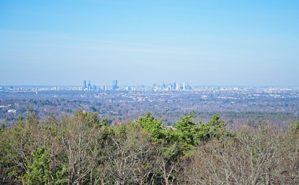 Boston skyline as seen from Blue Hills Reservation