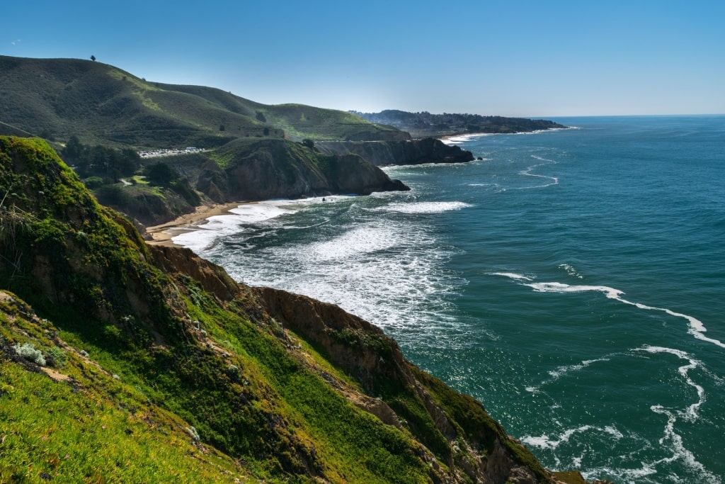 Picturesque coast of Half Moon Bay