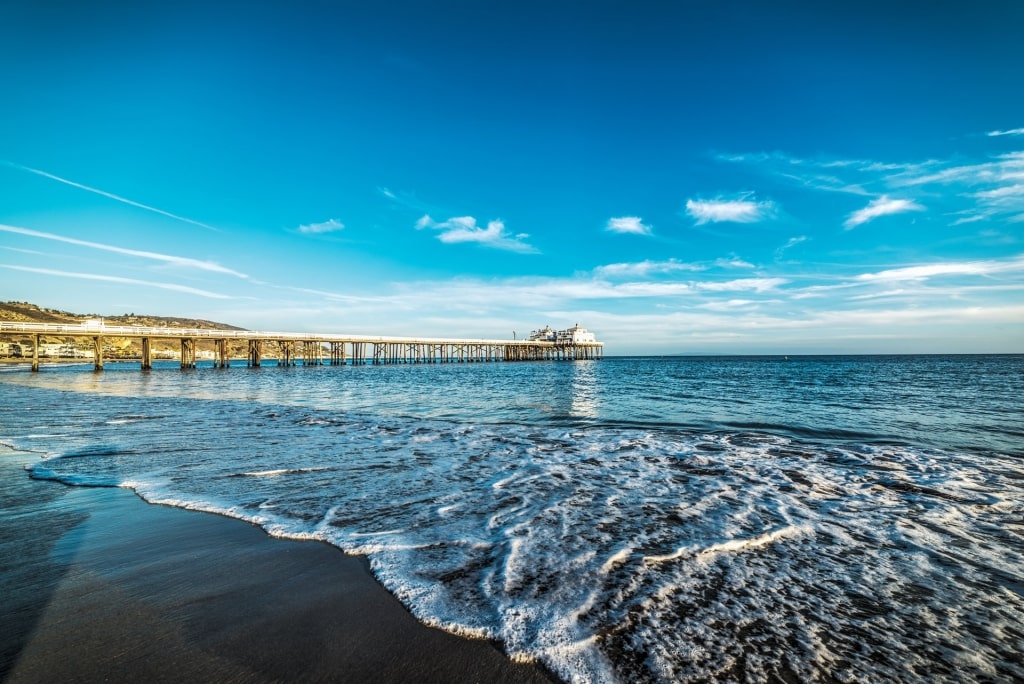 Calm waters at Malibu Pier