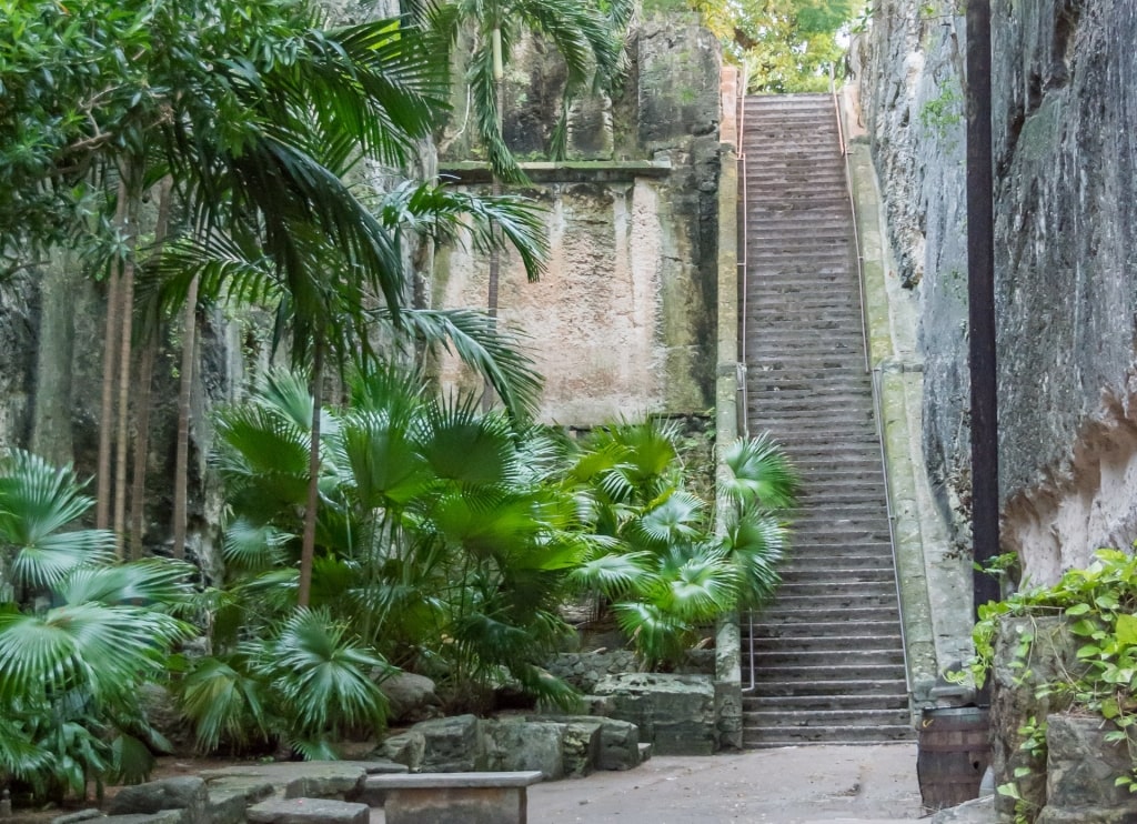 Limestone steps of Queen's Staircase