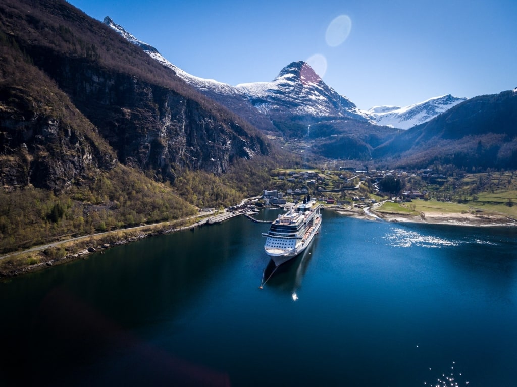 Celebrity Eclipse at a port in Norway