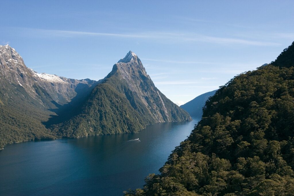 Picturesque landscape of Fiordland National Park, New Zealand