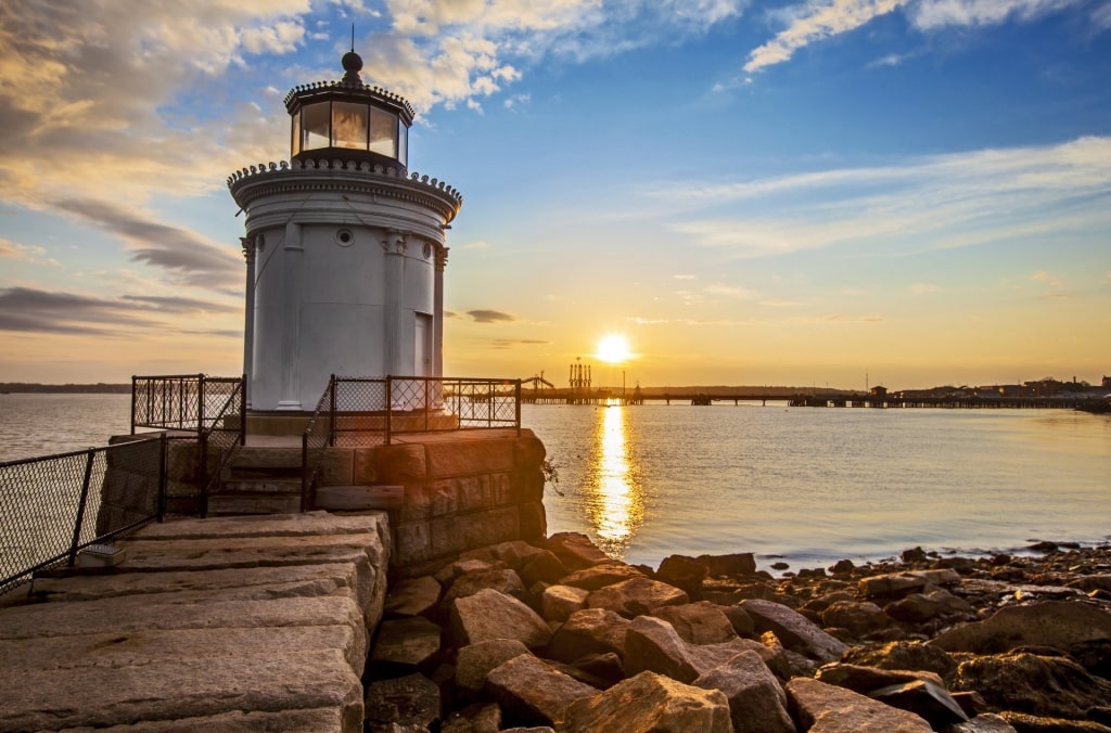 Sunrise seen from Bug Light lighthouse