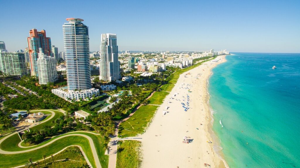 Aerial view of picturesque South Beach