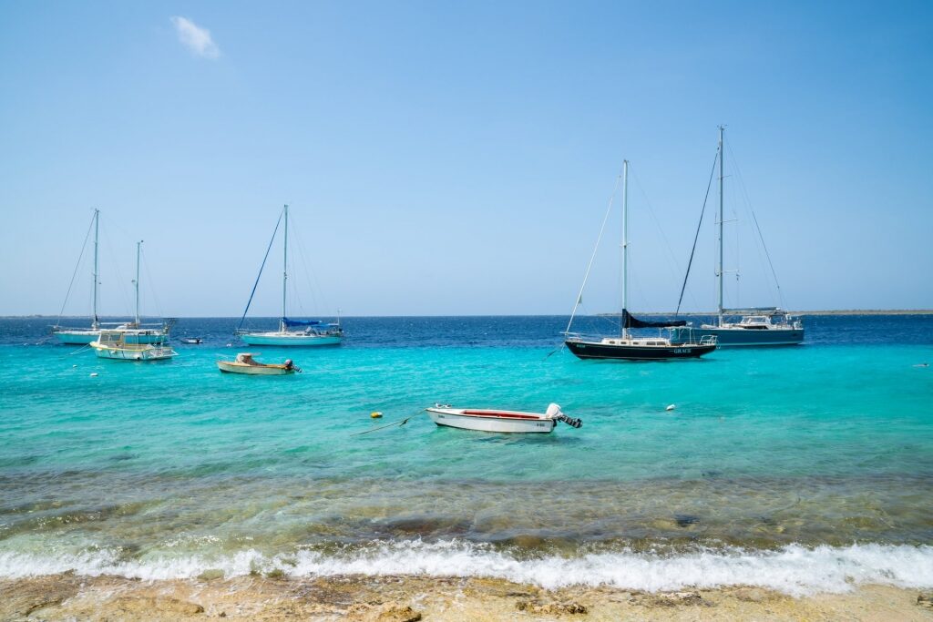 Small boats in Bonaire