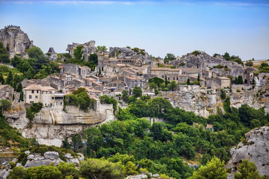 Picturesque landscape of Baux de Provence