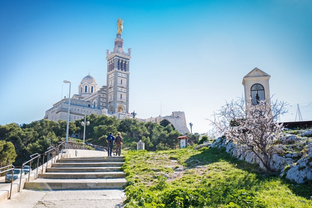 Pathway leading to Notre Dame de la Garde Basilica