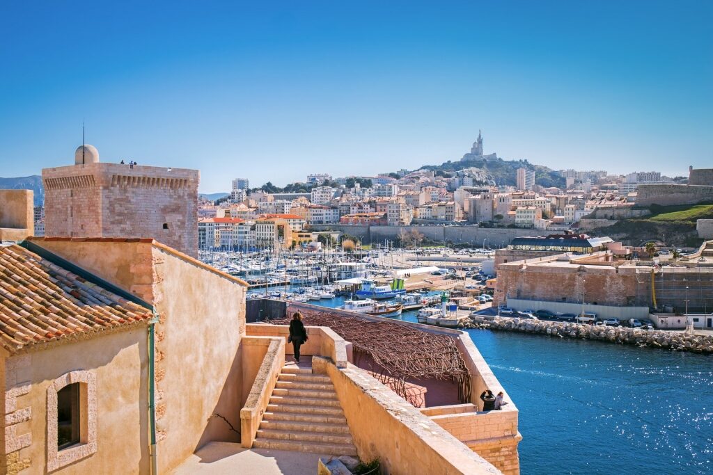 Beautiful landscape of Marseille with Vieux Port