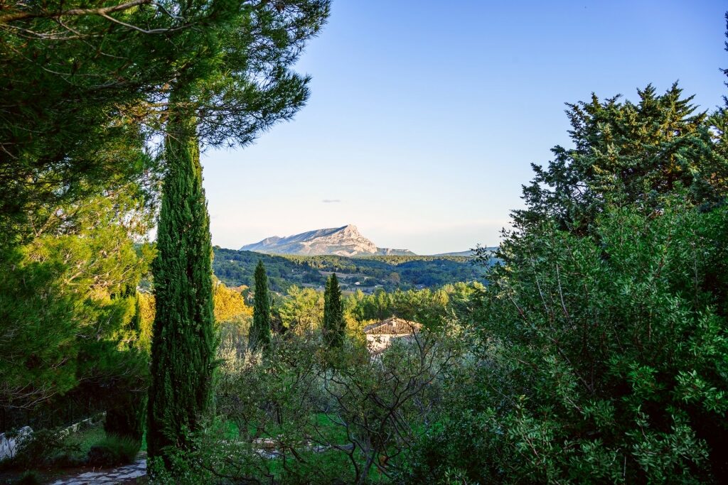 Picturesque view of Sainte Victoire Mountain