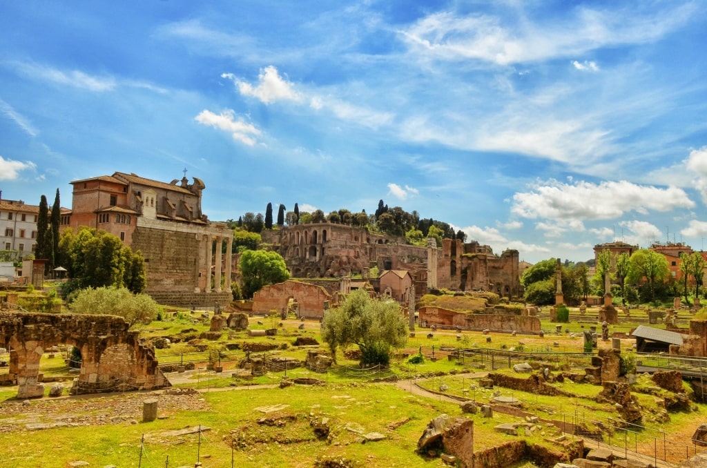 Beautiful ruins of Palatine Hill