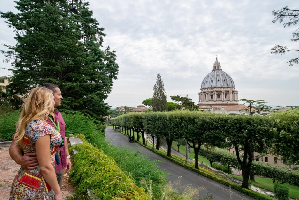 Couple sightseeing at the Vatican City