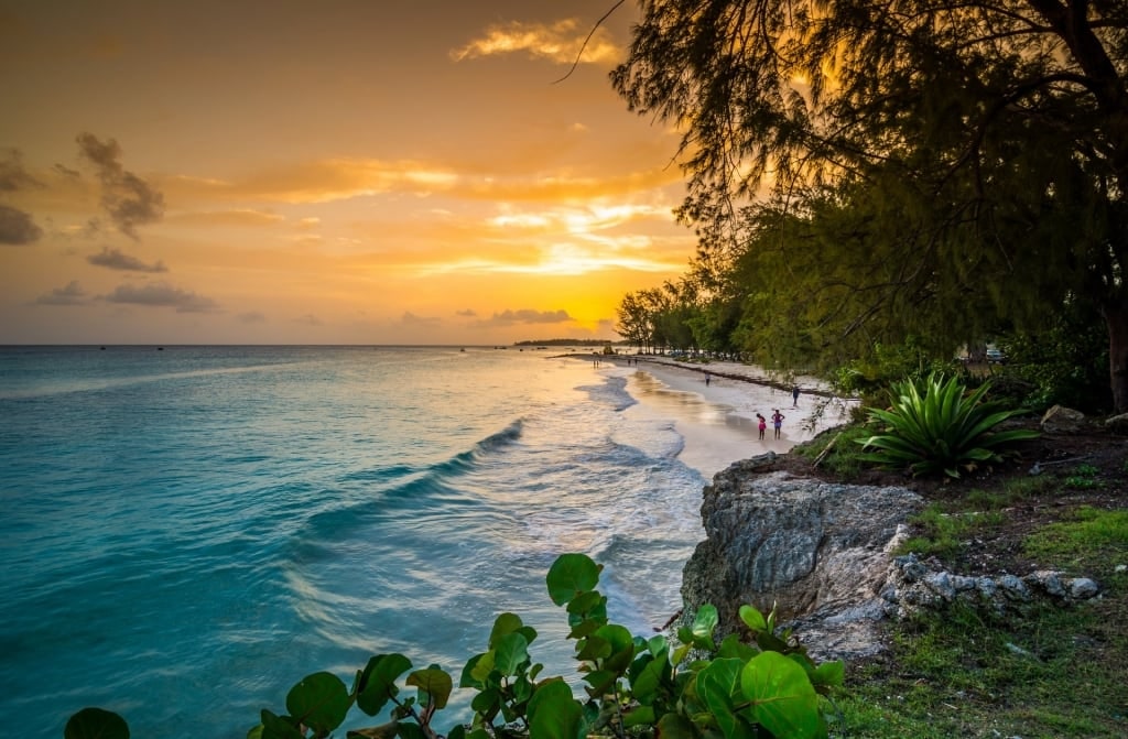 Beautiful sunset from Miami Beach