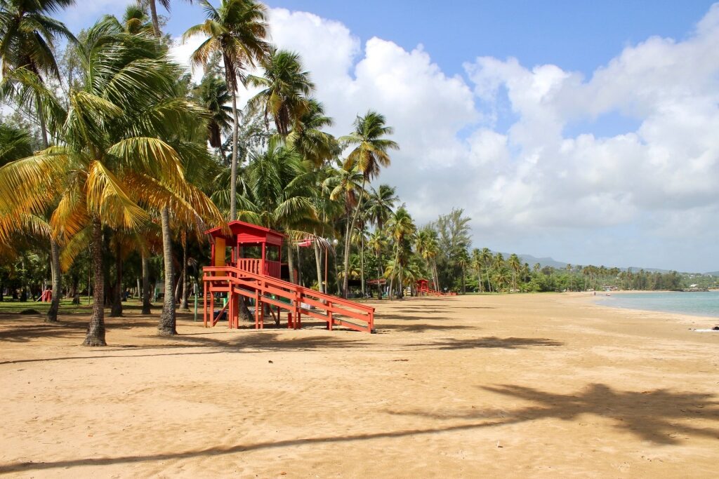 Golden sands of Luquillo Beach, one of the best beaches in Puerto Rico