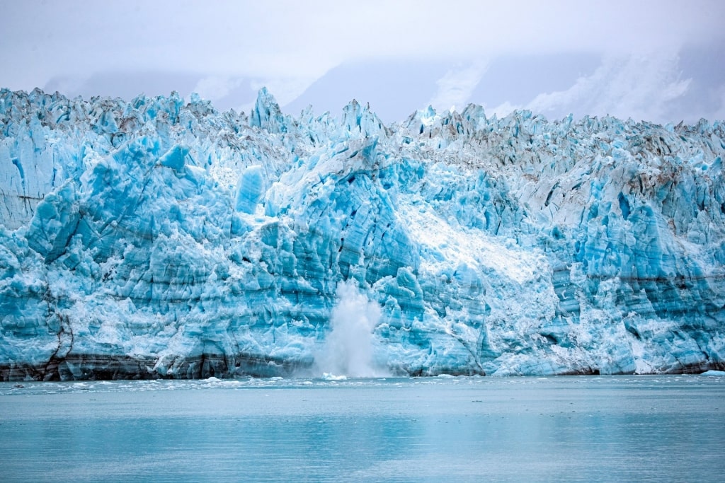 Amazing calving of Hubbard Glacier