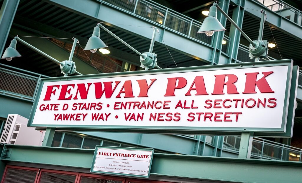 Signage of Fenway Park