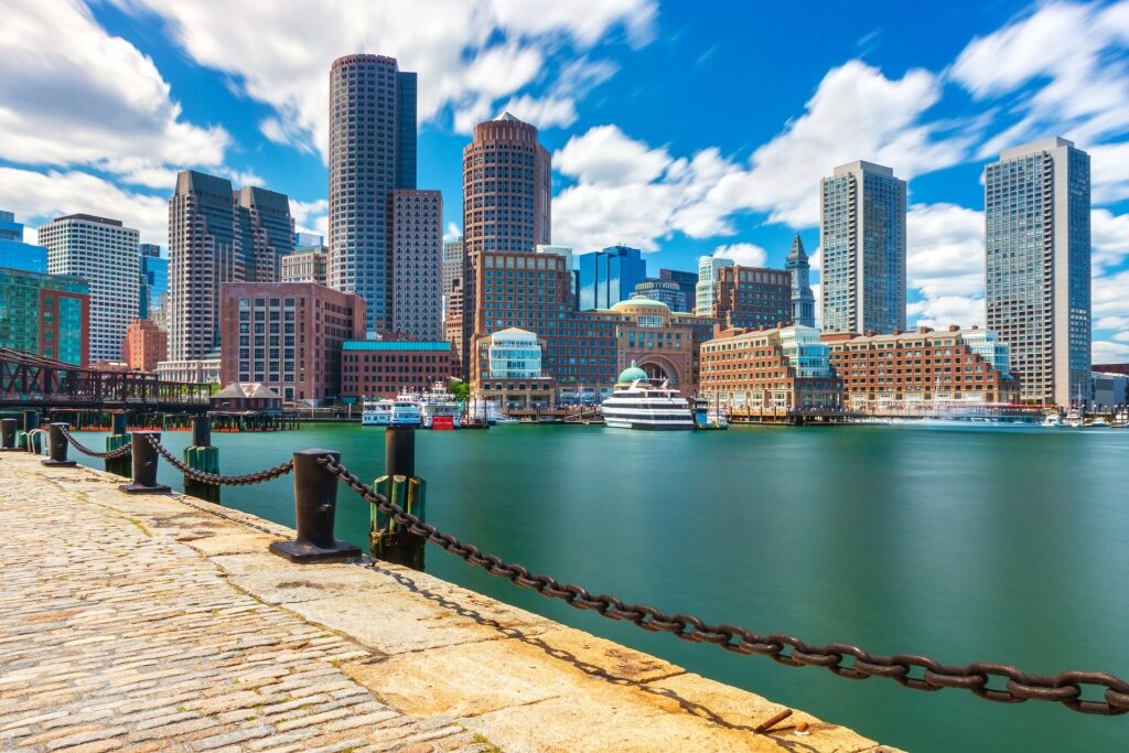 Scenic view of Boston Harbor