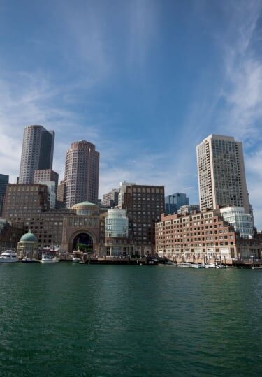 Scenic skyline of Boston