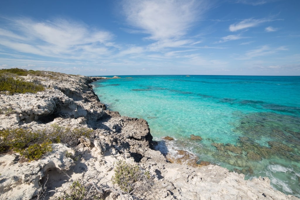 Turquoise waters of Exuma Cays Land and Sea National Park