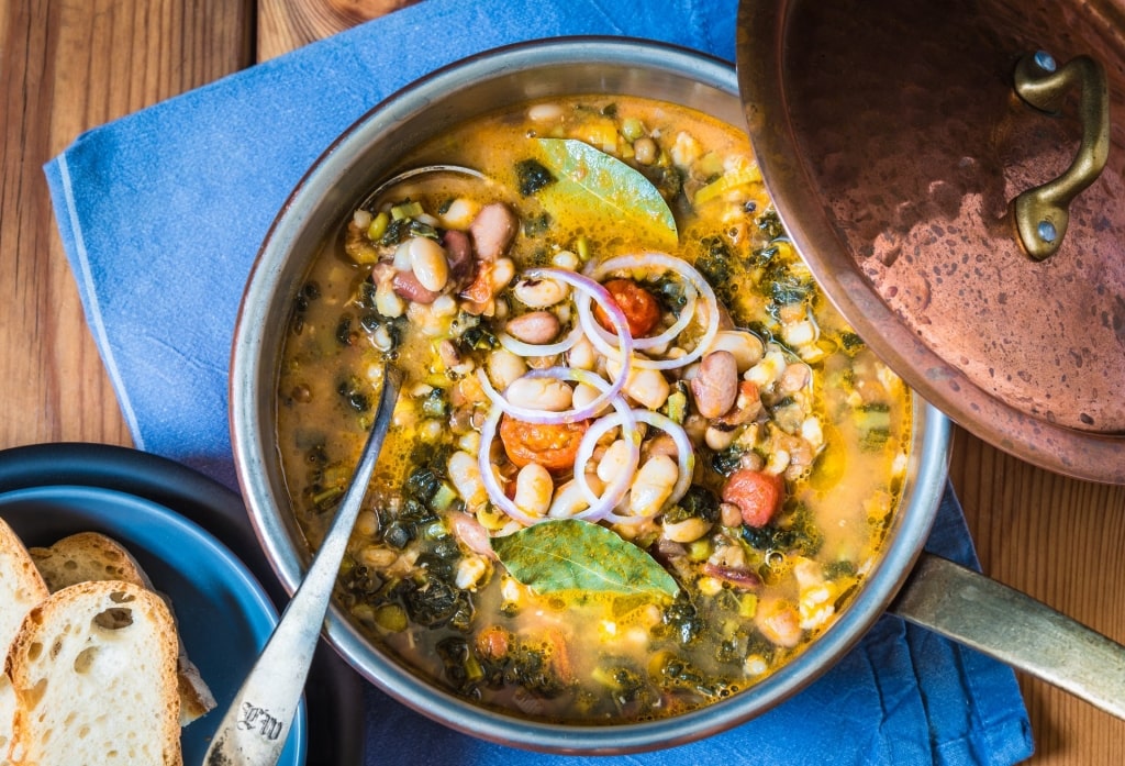 Tuscan food vegetable stew Ribollita