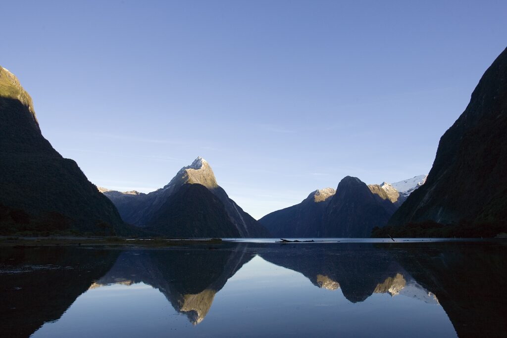 Scenic landscape of Milford Sound, New Zealand