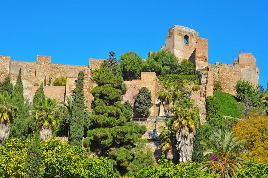 Lush landscape of Alcazaba Palace