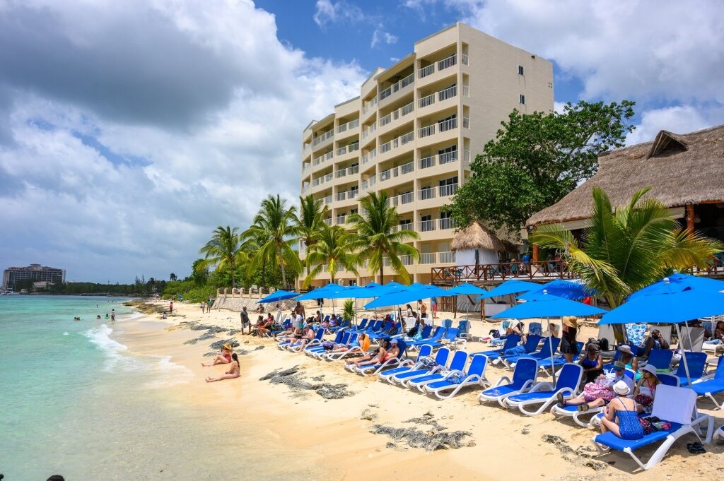 White sand beach in Cozumel