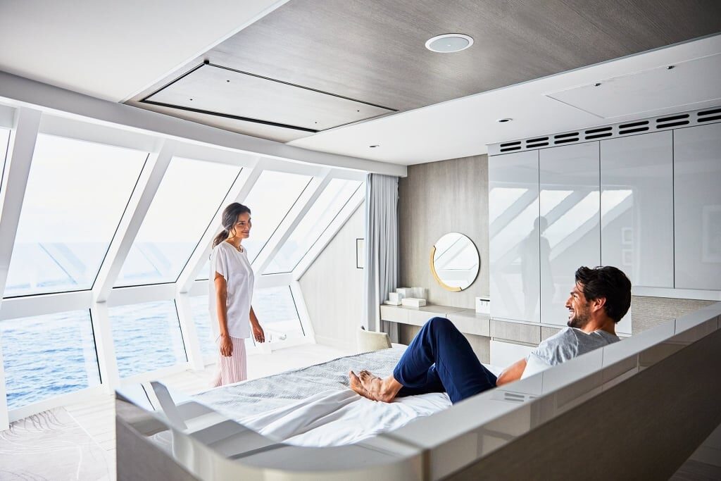 Couple on a cruise Suite