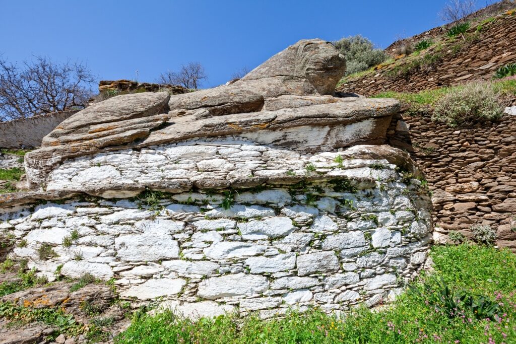 Historic statue of Lion of Kea