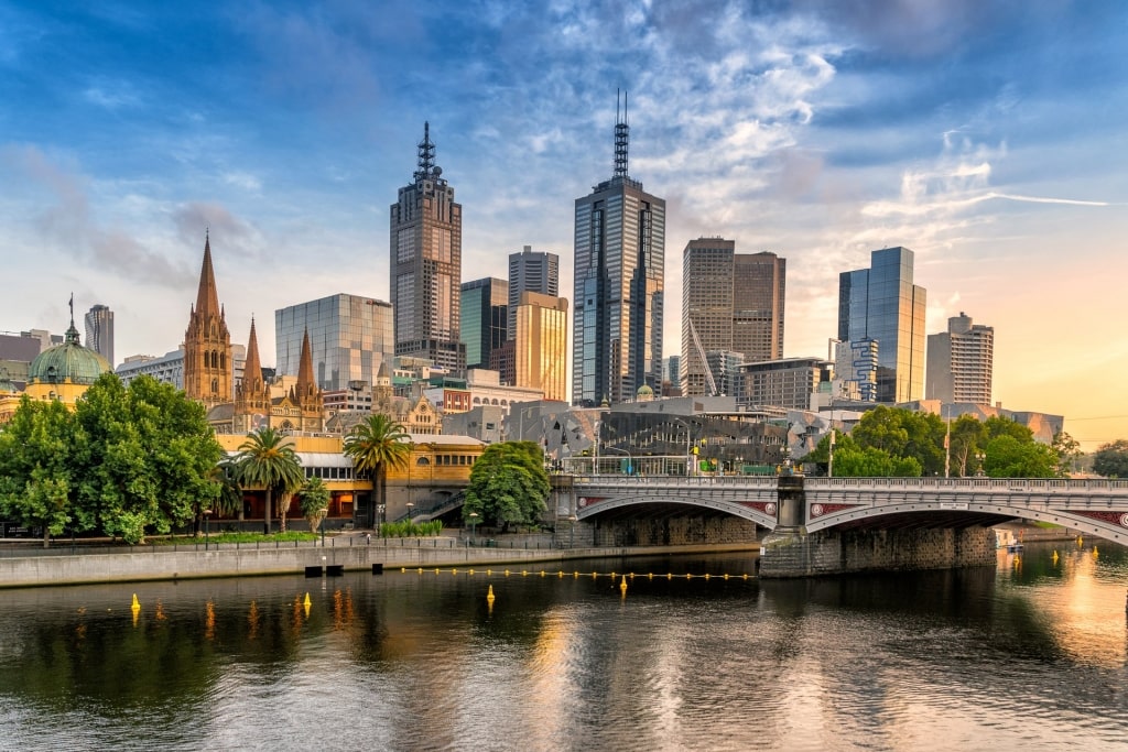 Beautiful skyline of Melbourne