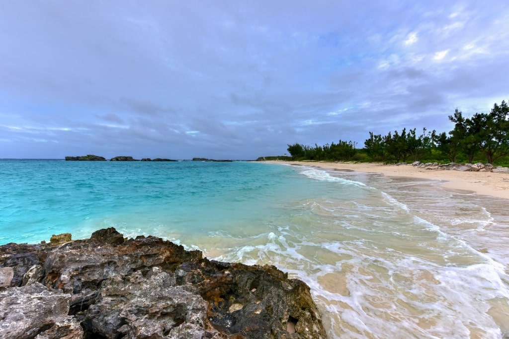 Beautiful Clearwater Beach, one of the best beaches in Bermuda