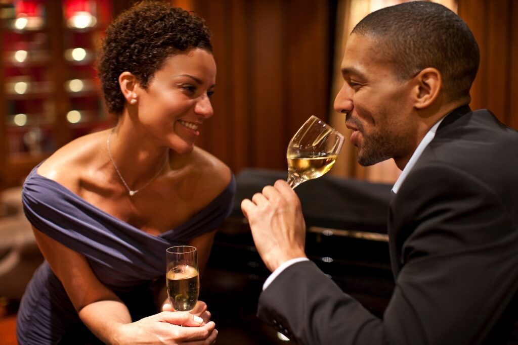 Couple wearing formal attire