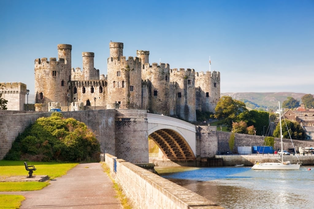 Conwy Castle with view of the river