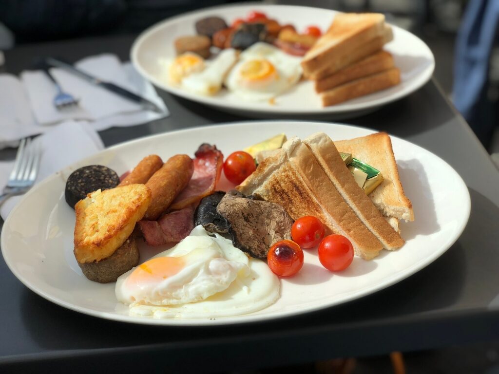 Traditional Irish breakfast on a plate