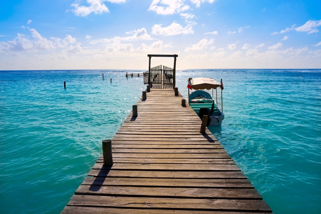 Mahahual Beach with boardwalk