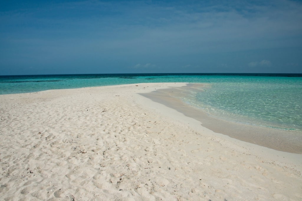 Stretch of white sand in Goff’s Caye