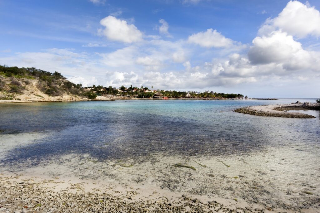 Rocky shore of Jan Thiel Bay