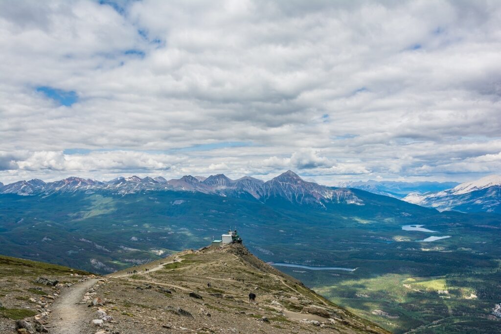 Skytram with view of the Whistlers Mountain