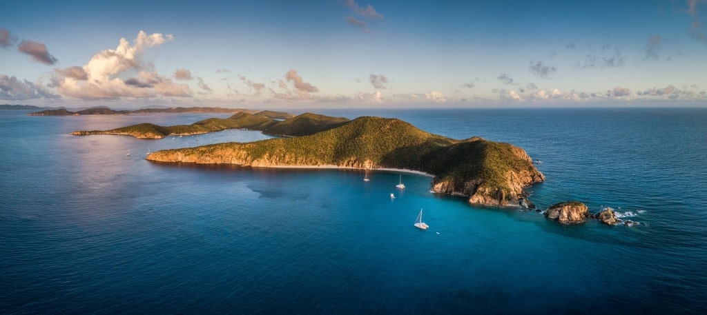 Aerial view of Norman Island