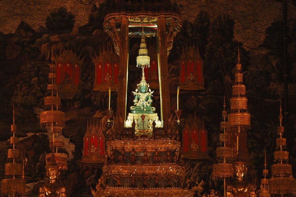 Famous Emerald Buddha inside Wat Phra Kaew