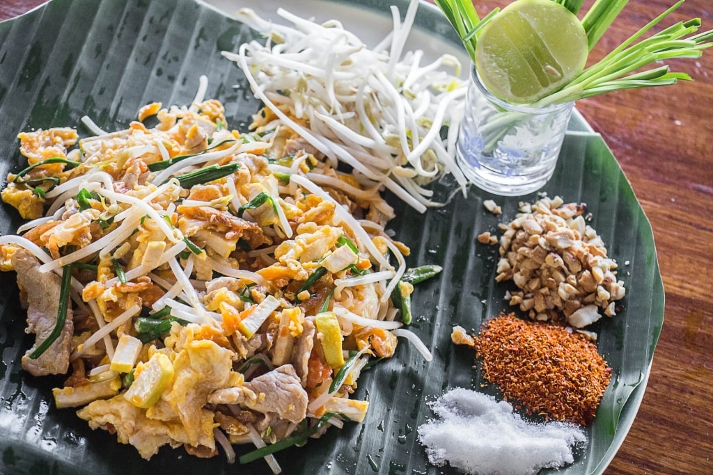 Savory plate of pad thai