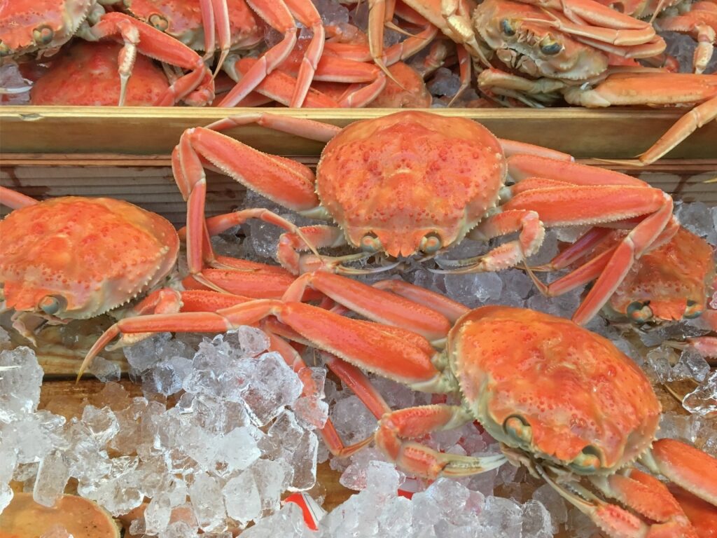King crab at a market in Alaska